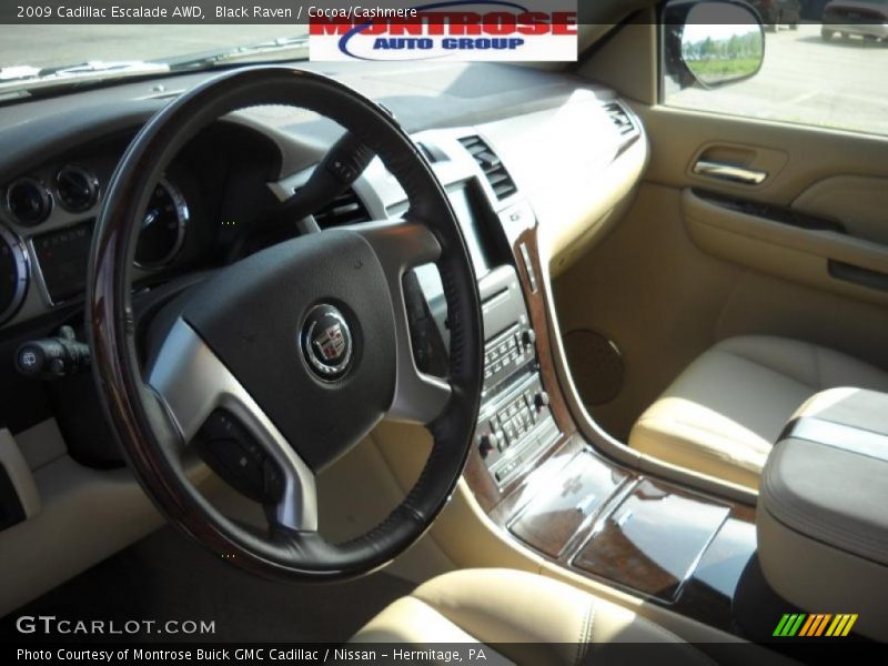 Black Raven / Cocoa/Cashmere 2009 Cadillac Escalade AWD
