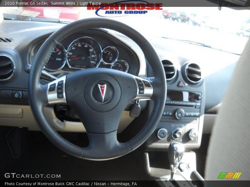 Summit White / Light Taupe 2010 Pontiac G6 Sedan