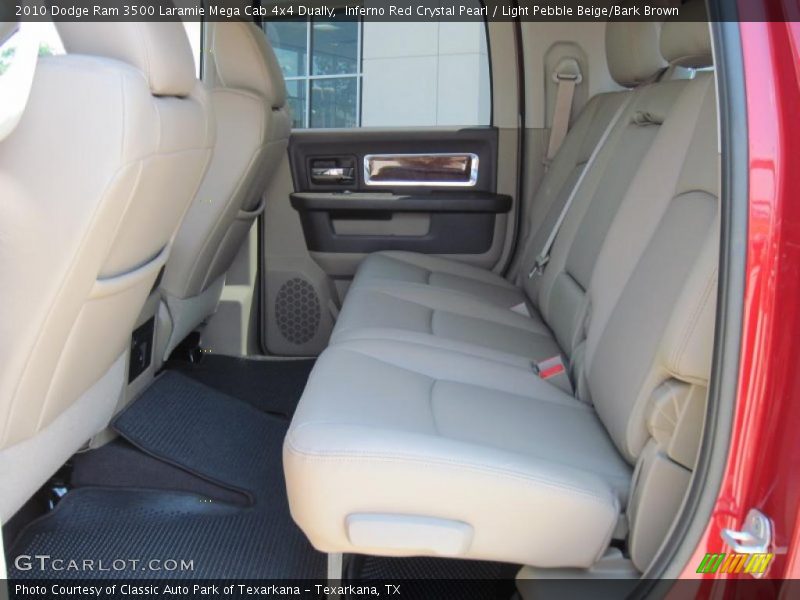 Inferno Red Crystal Pearl / Light Pebble Beige/Bark Brown 2010 Dodge Ram 3500 Laramie Mega Cab 4x4 Dually