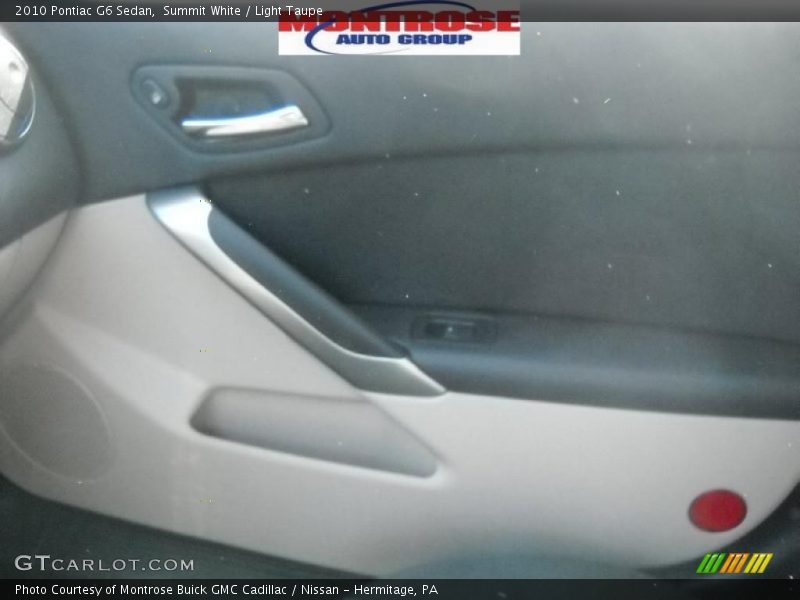 Summit White / Light Taupe 2010 Pontiac G6 Sedan
