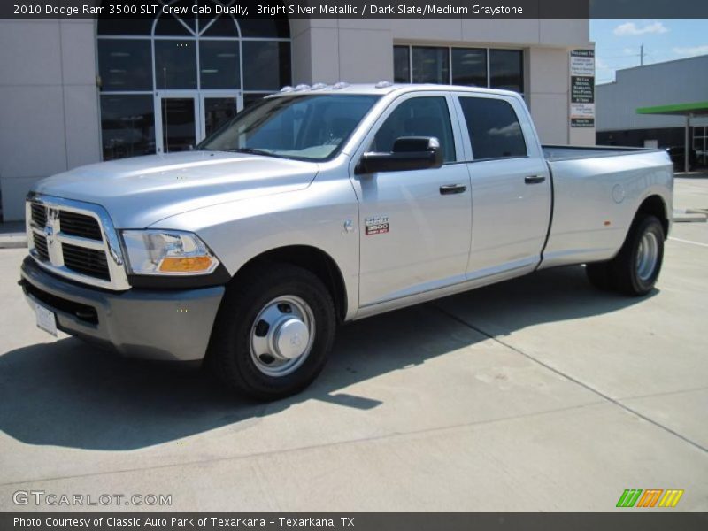 Bright Silver Metallic / Dark Slate/Medium Graystone 2010 Dodge Ram 3500 SLT Crew Cab Dually