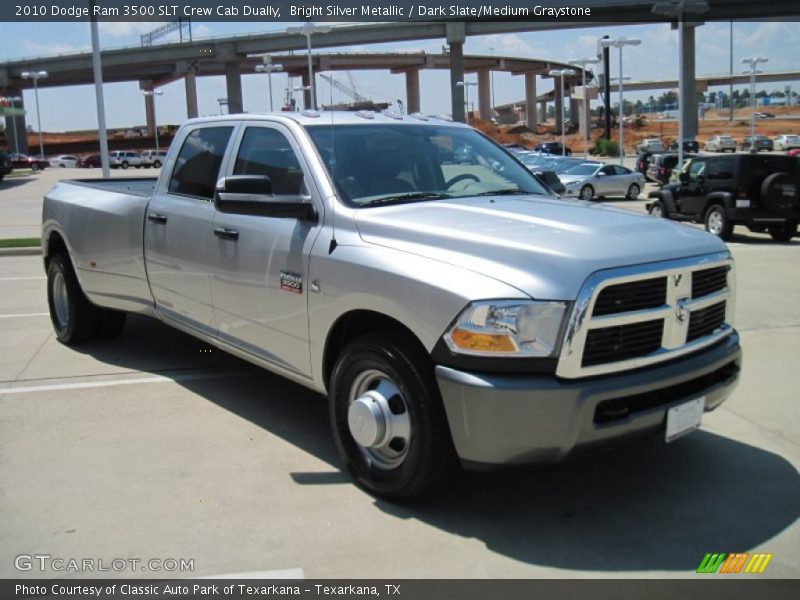 Bright Silver Metallic / Dark Slate/Medium Graystone 2010 Dodge Ram 3500 SLT Crew Cab Dually