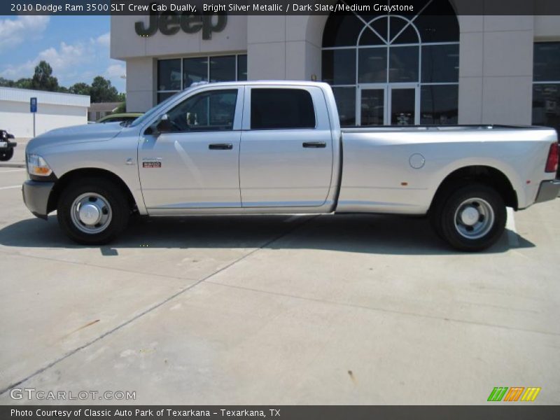 Bright Silver Metallic / Dark Slate/Medium Graystone 2010 Dodge Ram 3500 SLT Crew Cab Dually