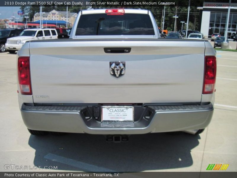 Bright Silver Metallic / Dark Slate/Medium Graystone 2010 Dodge Ram 3500 SLT Crew Cab Dually