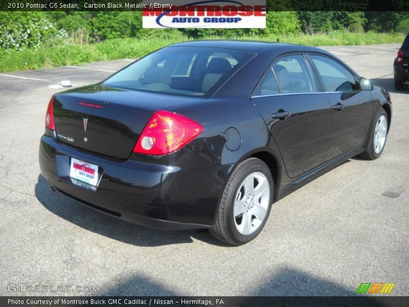 Carbon Black Metallic / Ebony 2010 Pontiac G6 Sedan