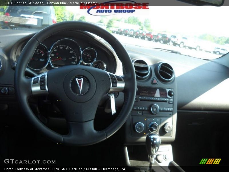 Carbon Black Metallic / Ebony 2010 Pontiac G6 Sedan