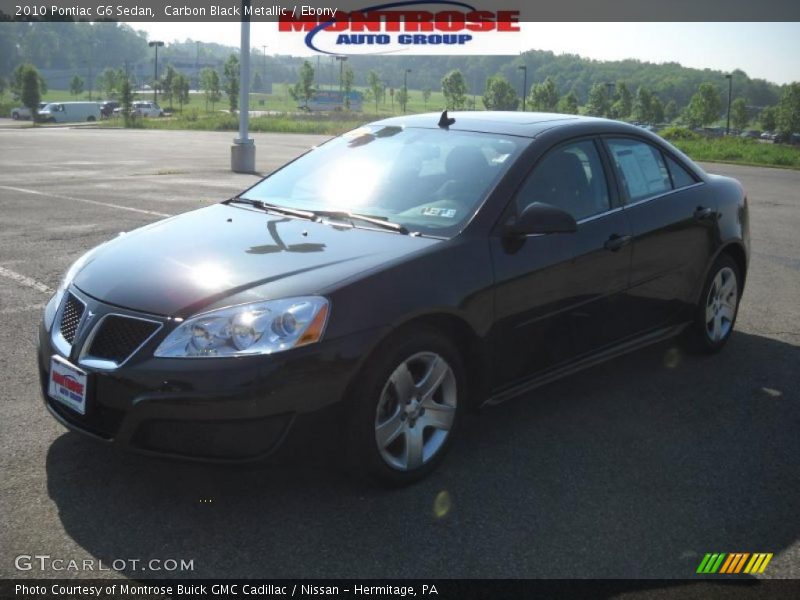 Carbon Black Metallic / Ebony 2010 Pontiac G6 Sedan