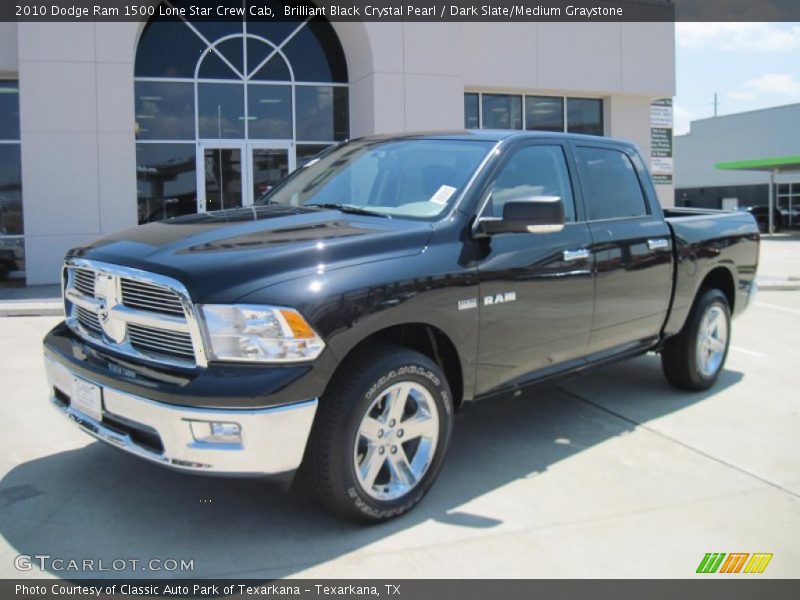 Brilliant Black Crystal Pearl / Dark Slate/Medium Graystone 2010 Dodge Ram 1500 Lone Star Crew Cab