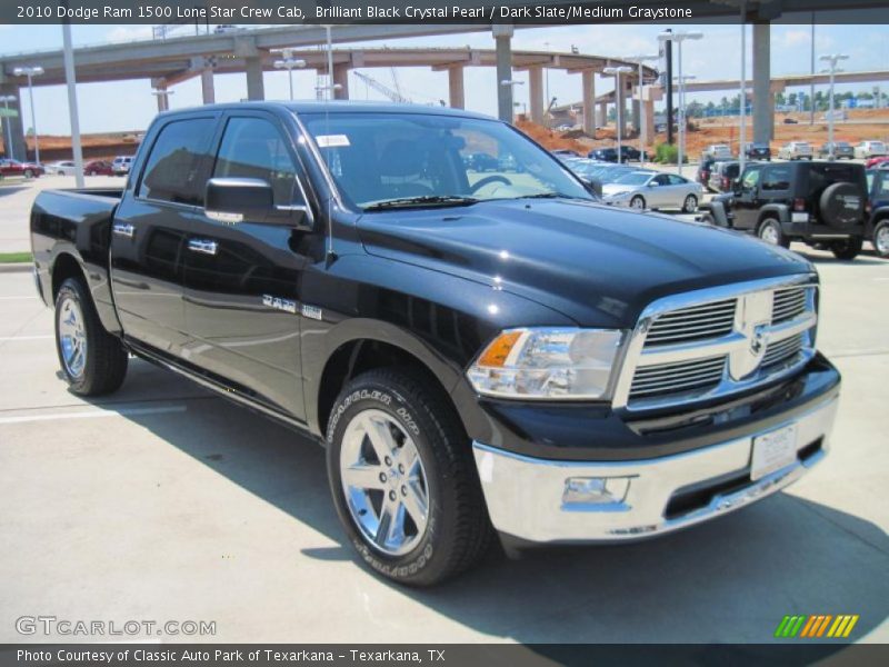 Brilliant Black Crystal Pearl / Dark Slate/Medium Graystone 2010 Dodge Ram 1500 Lone Star Crew Cab