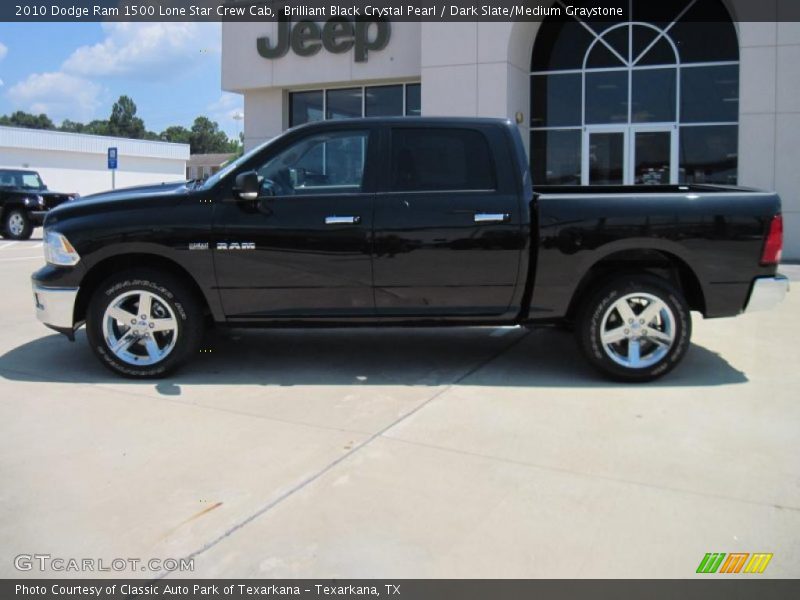 Brilliant Black Crystal Pearl / Dark Slate/Medium Graystone 2010 Dodge Ram 1500 Lone Star Crew Cab