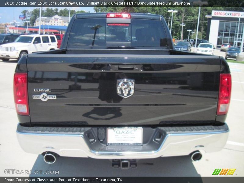 Brilliant Black Crystal Pearl / Dark Slate/Medium Graystone 2010 Dodge Ram 1500 Lone Star Crew Cab