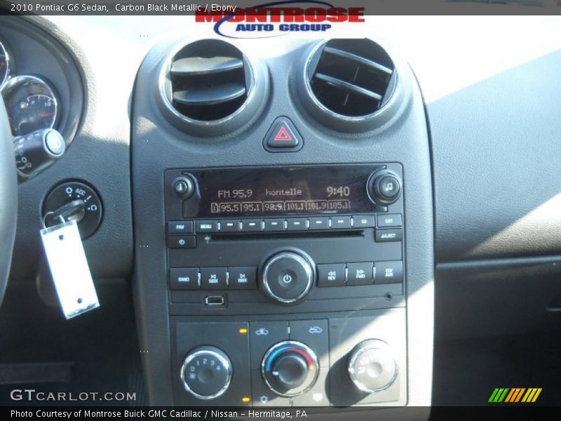 Carbon Black Metallic / Ebony 2010 Pontiac G6 Sedan