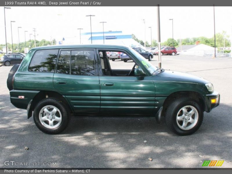 Deep Jewel Green Pearl / Gray 1999 Toyota RAV4 4WD