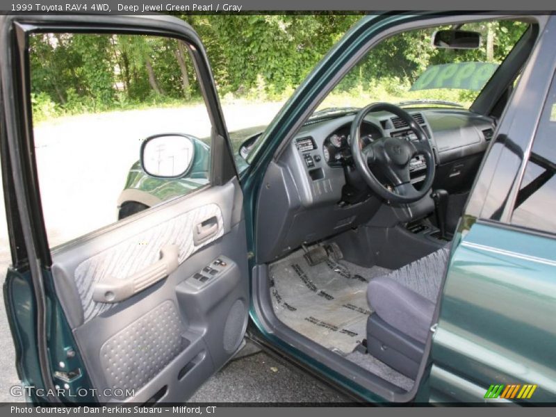 Deep Jewel Green Pearl / Gray 1999 Toyota RAV4 4WD