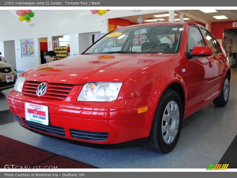 Tornado Red / Black 2003 Volkswagen Jetta GL Sedan