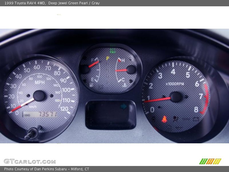 Deep Jewel Green Pearl / Gray 1999 Toyota RAV4 4WD