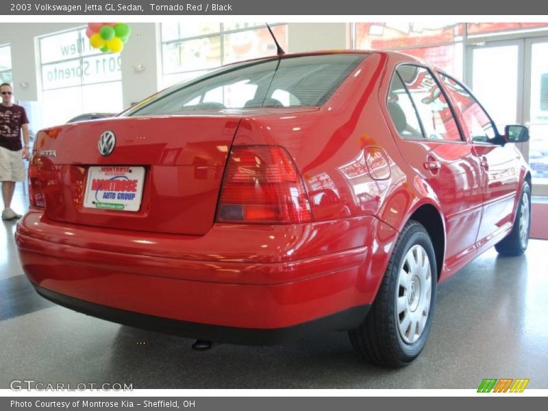 Tornado Red / Black 2003 Volkswagen Jetta GL Sedan