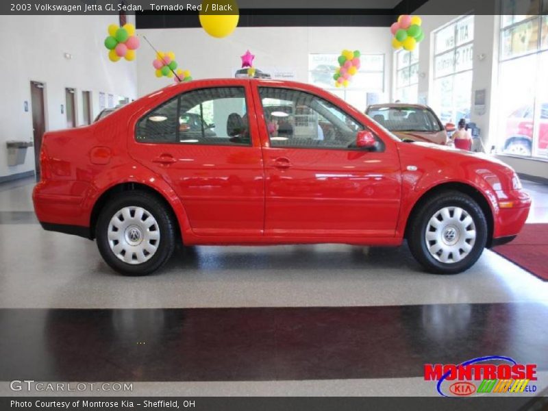 Tornado Red / Black 2003 Volkswagen Jetta GL Sedan