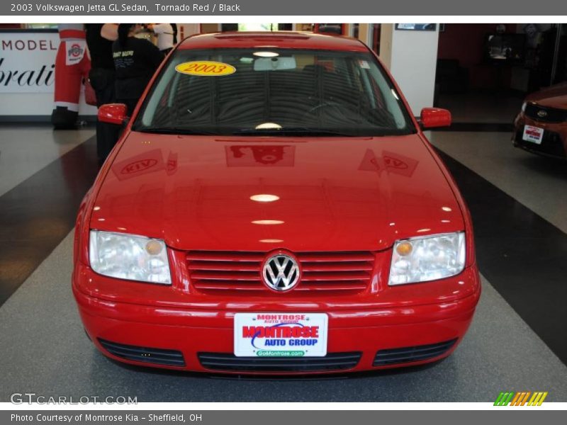 Tornado Red / Black 2003 Volkswagen Jetta GL Sedan
