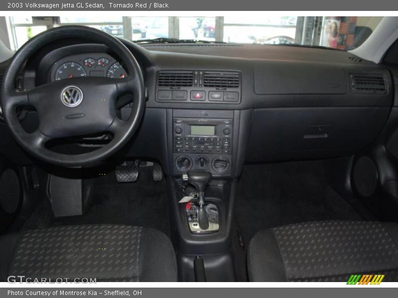 Tornado Red / Black 2003 Volkswagen Jetta GL Sedan