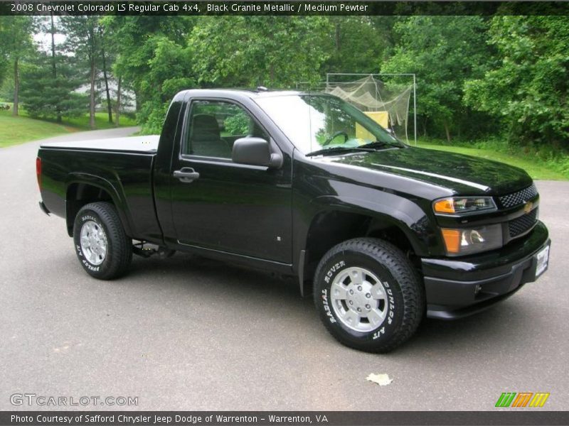 Black Granite Metallic / Medium Pewter 2008 Chevrolet Colorado LS Regular Cab 4x4