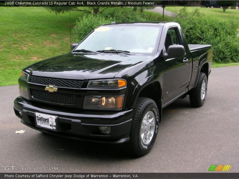 Black Granite Metallic / Medium Pewter 2008 Chevrolet Colorado LS Regular Cab 4x4