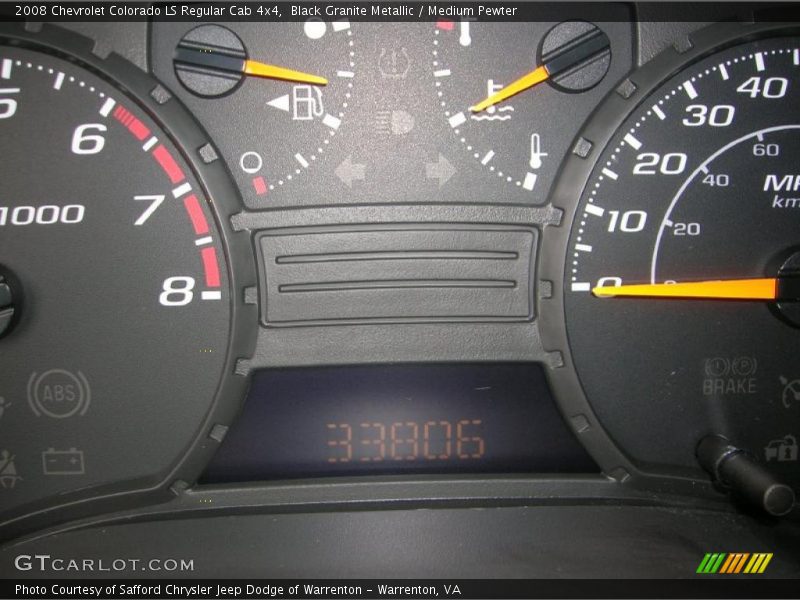 Black Granite Metallic / Medium Pewter 2008 Chevrolet Colorado LS Regular Cab 4x4