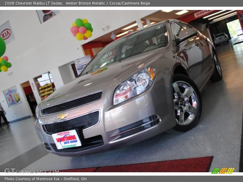Amber Bronze Metallic / Cocoa/Cashmere Beige 2008 Chevrolet Malibu LT Sedan