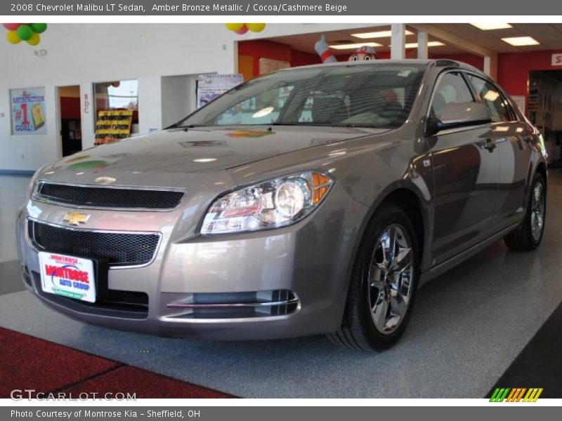 Amber Bronze Metallic / Cocoa/Cashmere Beige 2008 Chevrolet Malibu LT Sedan