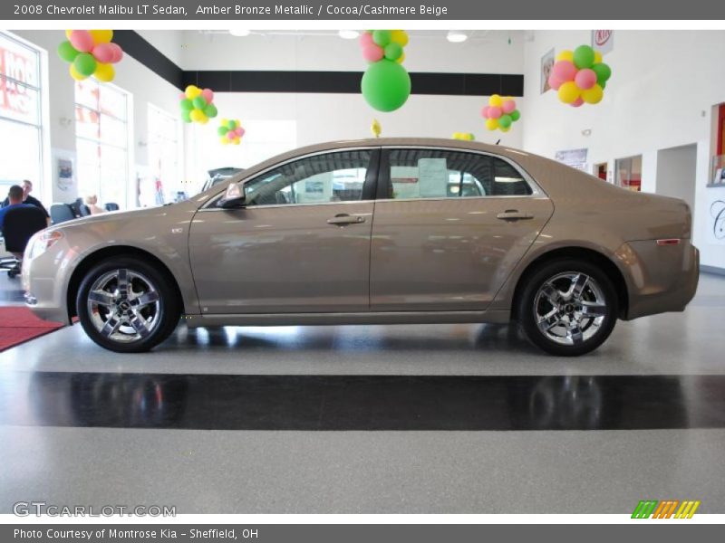 Amber Bronze Metallic / Cocoa/Cashmere Beige 2008 Chevrolet Malibu LT Sedan