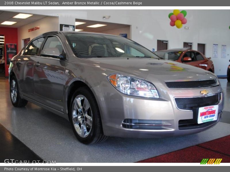 Amber Bronze Metallic / Cocoa/Cashmere Beige 2008 Chevrolet Malibu LT Sedan