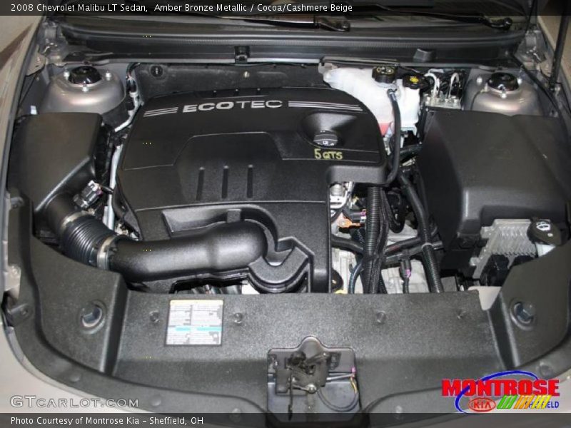 Amber Bronze Metallic / Cocoa/Cashmere Beige 2008 Chevrolet Malibu LT Sedan