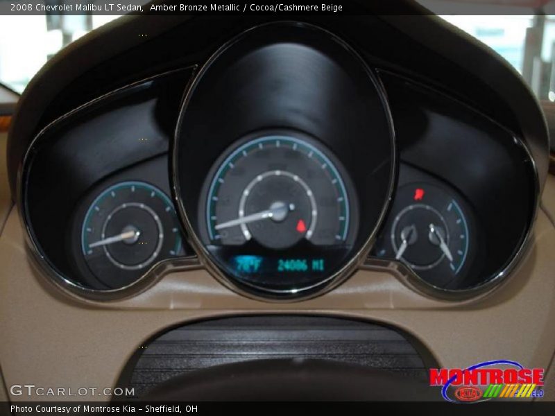 Amber Bronze Metallic / Cocoa/Cashmere Beige 2008 Chevrolet Malibu LT Sedan