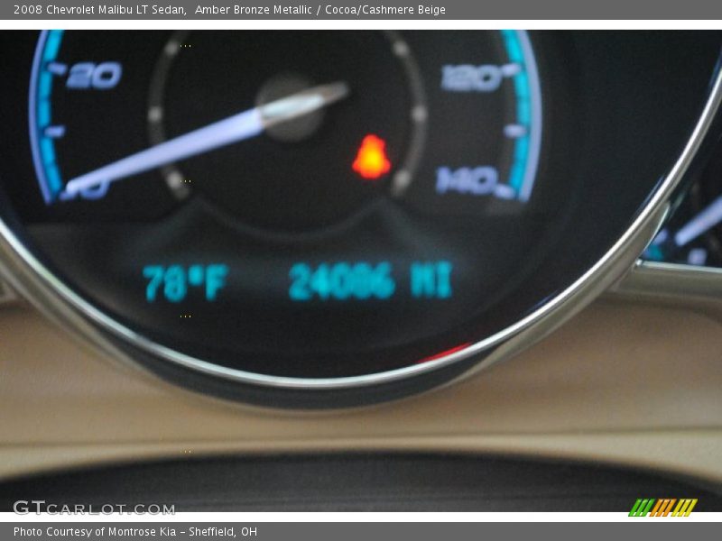 Amber Bronze Metallic / Cocoa/Cashmere Beige 2008 Chevrolet Malibu LT Sedan