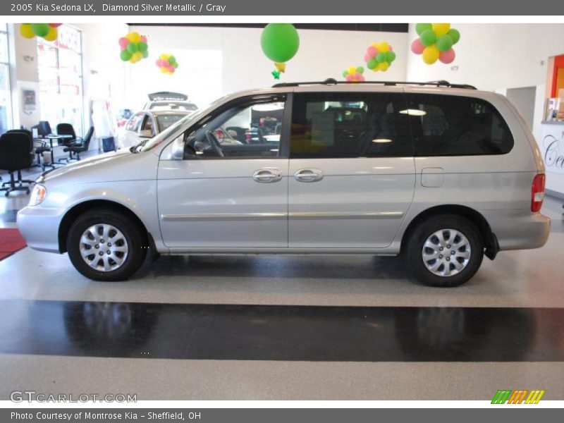Diamond Silver Metallic / Gray 2005 Kia Sedona LX