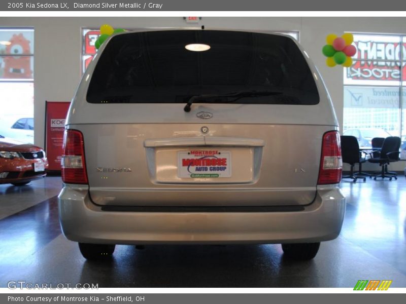 Diamond Silver Metallic / Gray 2005 Kia Sedona LX