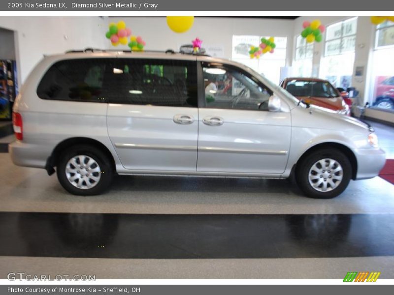 Diamond Silver Metallic / Gray 2005 Kia Sedona LX