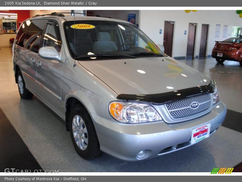 Diamond Silver Metallic / Gray 2005 Kia Sedona LX