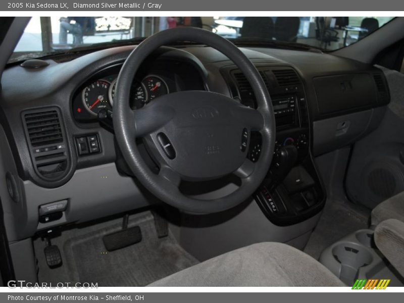 Diamond Silver Metallic / Gray 2005 Kia Sedona LX