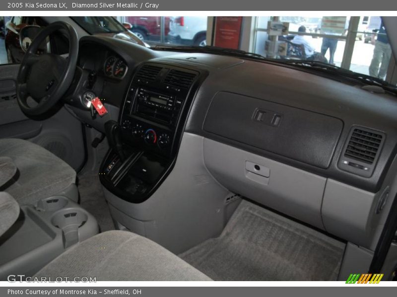Diamond Silver Metallic / Gray 2005 Kia Sedona LX