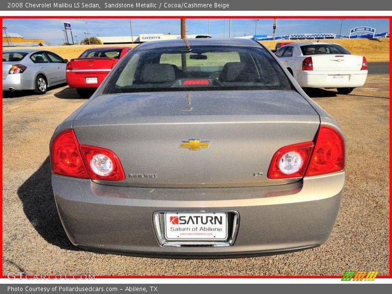 Sandstone Metallic / Cocoa/Cashmere Beige 2008 Chevrolet Malibu LS Sedan