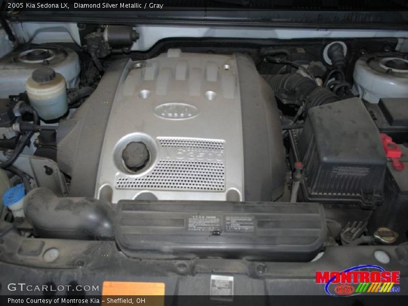 Diamond Silver Metallic / Gray 2005 Kia Sedona LX