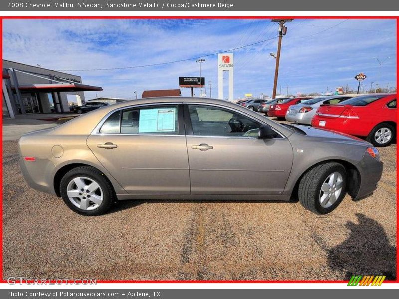 Sandstone Metallic / Cocoa/Cashmere Beige 2008 Chevrolet Malibu LS Sedan