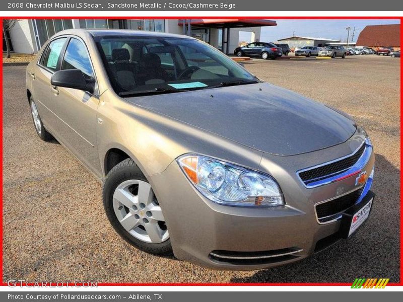 Sandstone Metallic / Cocoa/Cashmere Beige 2008 Chevrolet Malibu LS Sedan