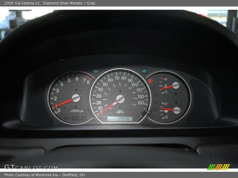 Diamond Silver Metallic / Gray 2005 Kia Sedona LX