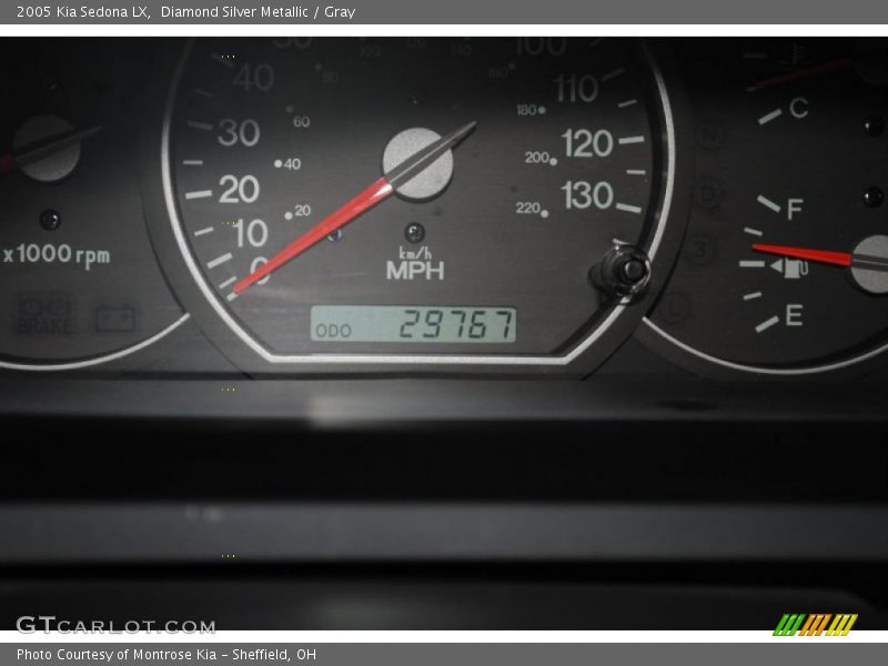 Diamond Silver Metallic / Gray 2005 Kia Sedona LX