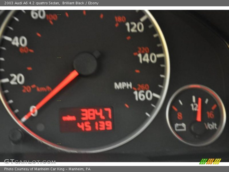 Brilliant Black / Ebony 2003 Audi A6 4.2 quattro Sedan