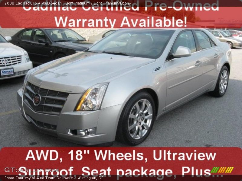 Light Platinum / Light Titanium/Ebony 2008 Cadillac CTS 4 AWD Sedan