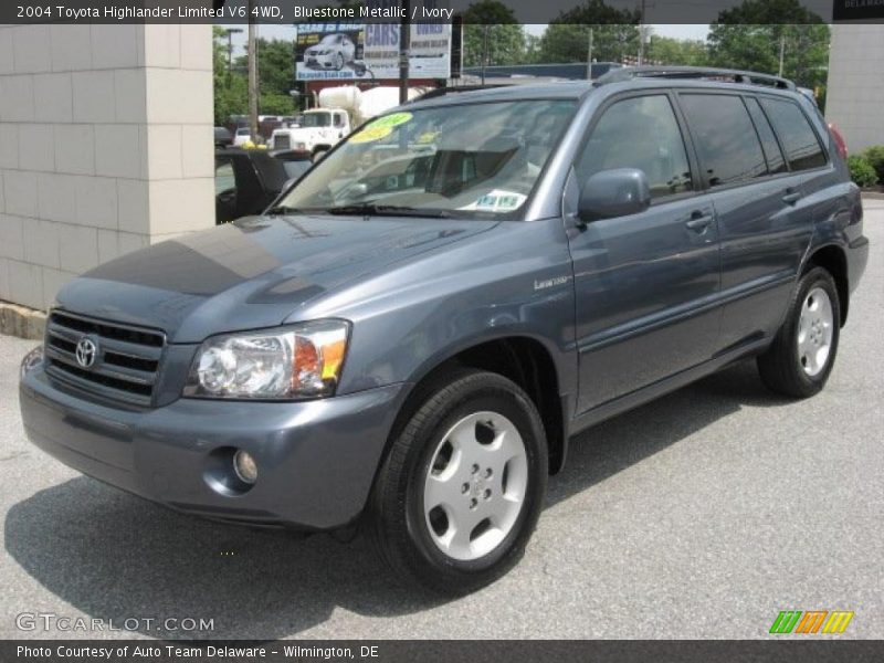 Bluestone Metallic / Ivory 2004 Toyota Highlander Limited V6 4WD