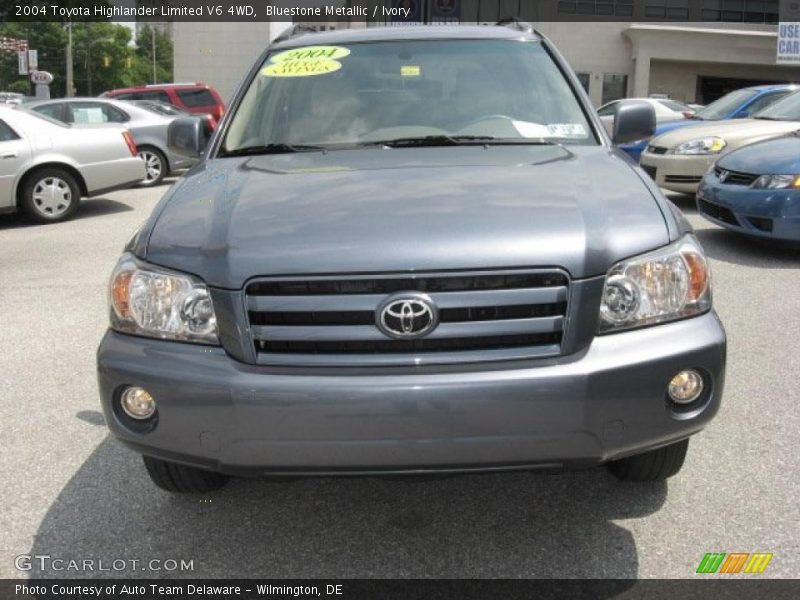 Bluestone Metallic / Ivory 2004 Toyota Highlander Limited V6 4WD